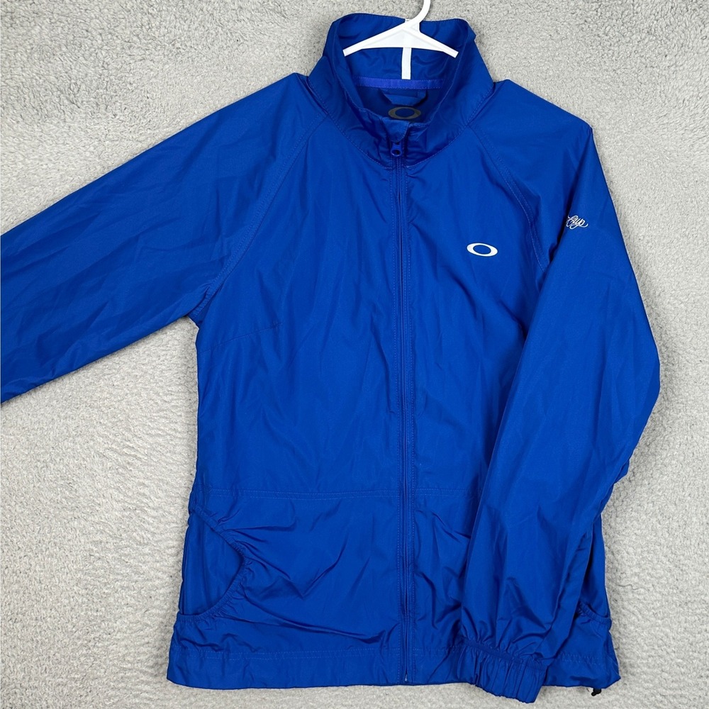 Oakley Jacket Womens Medium The Presidents Cup Blue Golf Windbreaker Full Zip